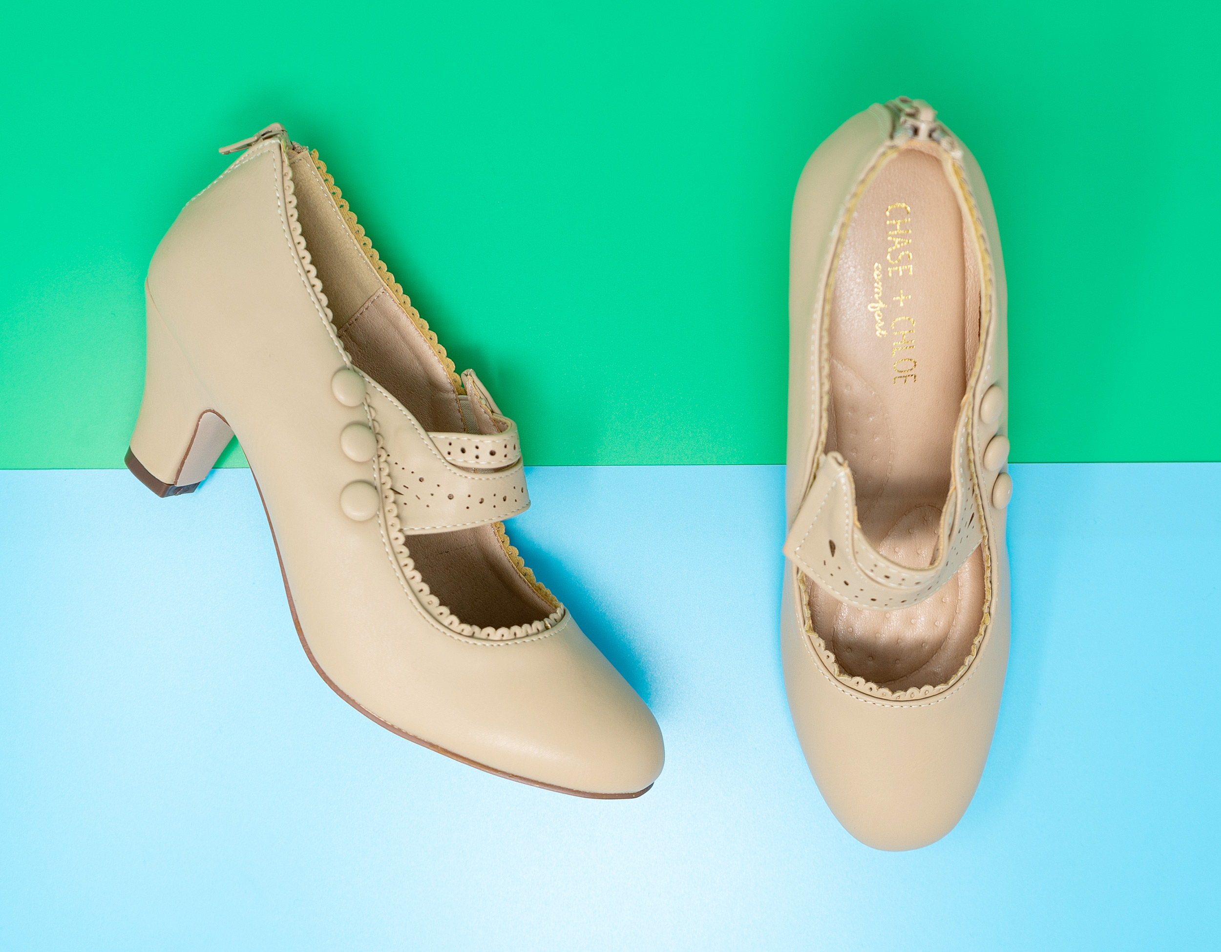 Amazon.com | Chase & Chloe Womens 36-Mina4 Closed Toe Mary Jane