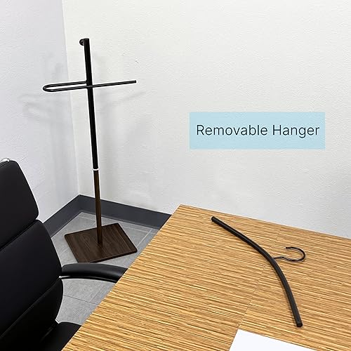 Miniatura 6 de Proman Products VL17240 Kumo - Organizador de valet de metal independiente con colgador extraíble, barra para pantalones, 2 tonos (negronogal), 11.5