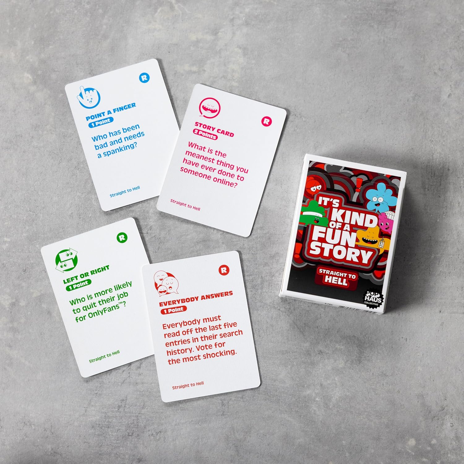 It’s Kind of a Fun Story: Straight to Hell Expansion Pack – 54 R-Rated Conversation Cards for Adult Game Nights, Pre-Games, and After-Parties – Requires Base Game