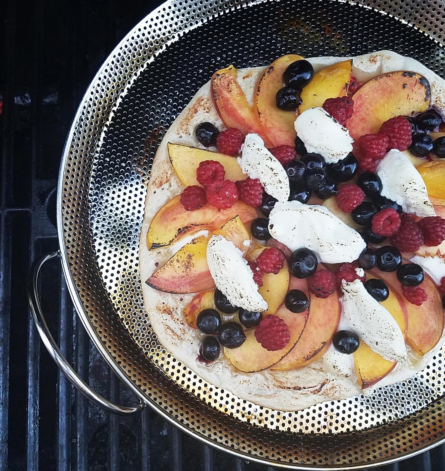 RSVP International Endurance® Stainless Steel Precision Pierced Pizza Pan, 11.5" | Use on Grill or Oven | Brown Crispy Crust Without Burning Pizza | Dishwasher Safe