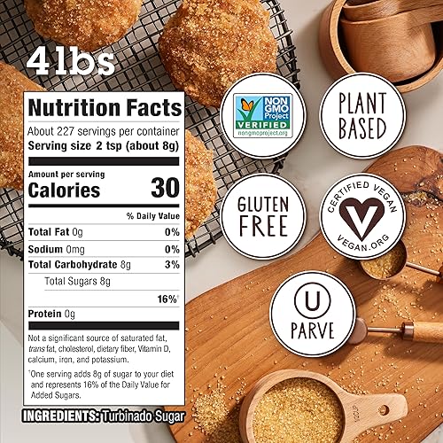 Miniatura 17 de Azúcar cruda/no refinada, 32 oz por caja