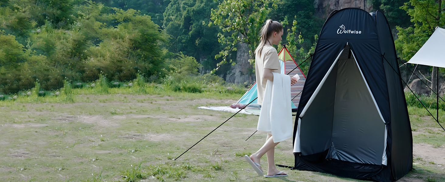 WolfWise Tente De Douche Pop Up - Abri Portable Vestiaire Camping, Toilette Et Changement Vêtements