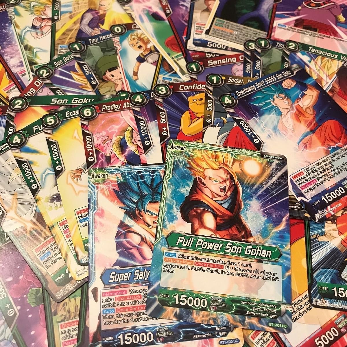 Juego de cartas coleccionables Toei Animation Dragon Ball Super: 50 cartas en cada lote