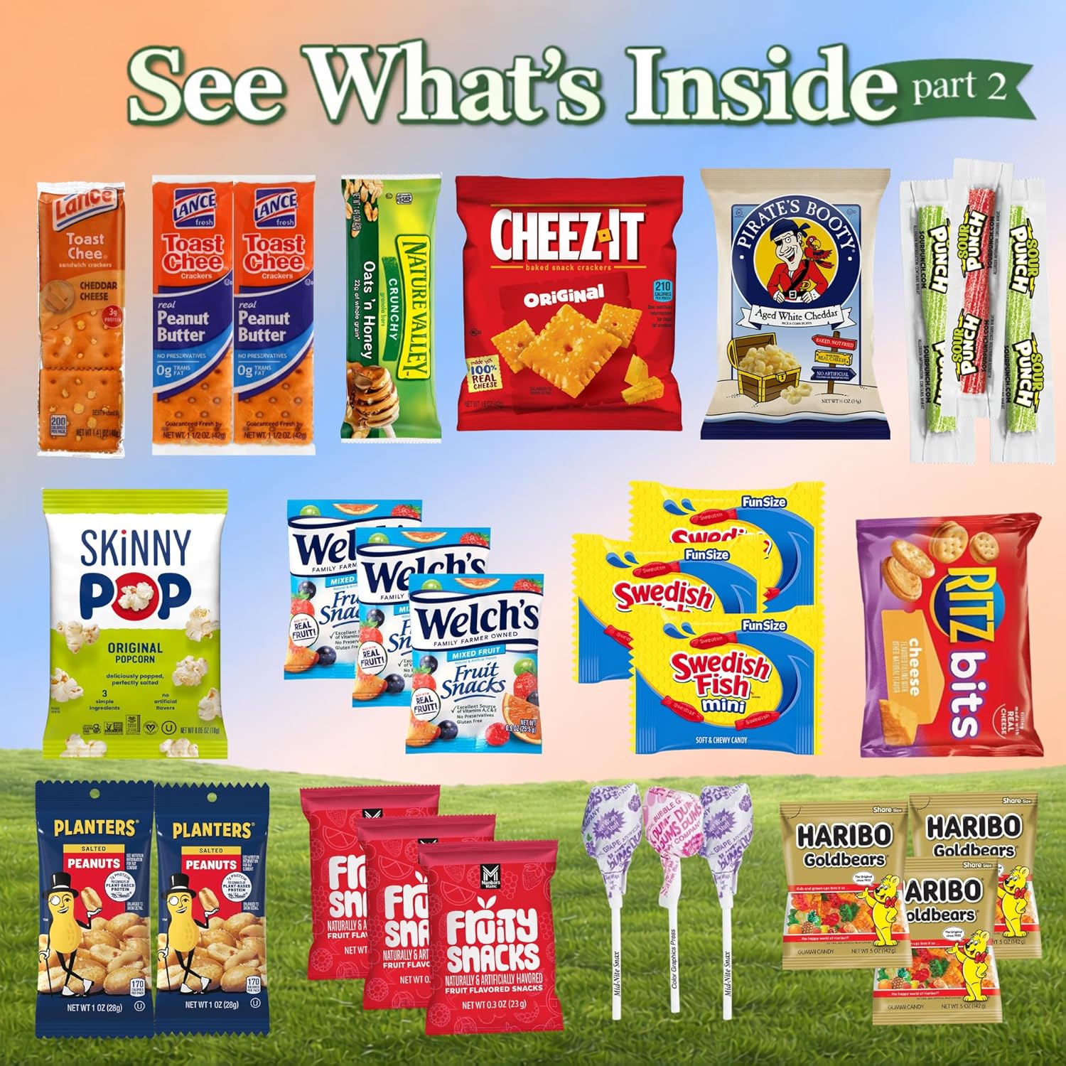 Snacks Box Variety Pack Care Package (50 Count) Treats Gift Basket Adults Kids Grandkids Guys Girls Women Men Boyfriend Birthday Cookies Chips College Student Office School