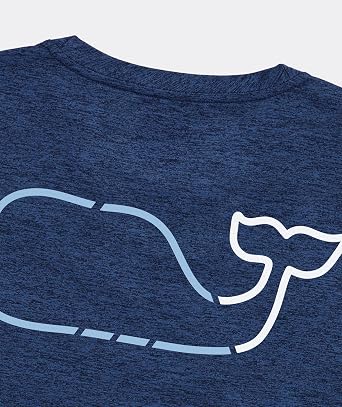 Vineyard Vines Men's On-The-go Whale Outline Short-Sleeve Harbor Performance Tee