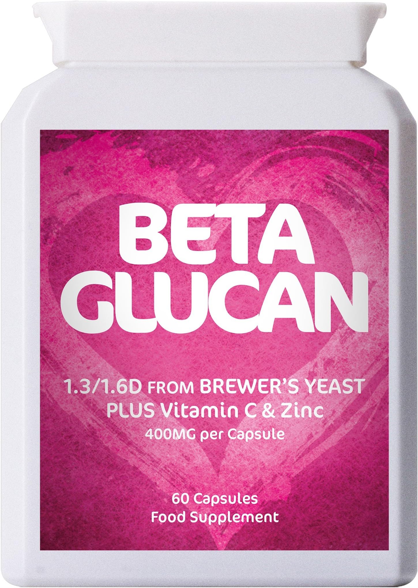 400 mg Beta Glucan 1.3/1.6-D Capsules with Vitamin C and Zinc - Pack of 60