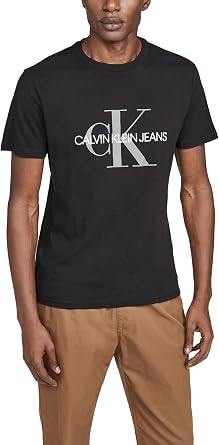 Calvin Klein Mens Monogram Ck Jeans Crewneck T-Shirt