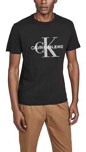 Calvin Klein Mens Monogram Logo Crewneck T-Shirt