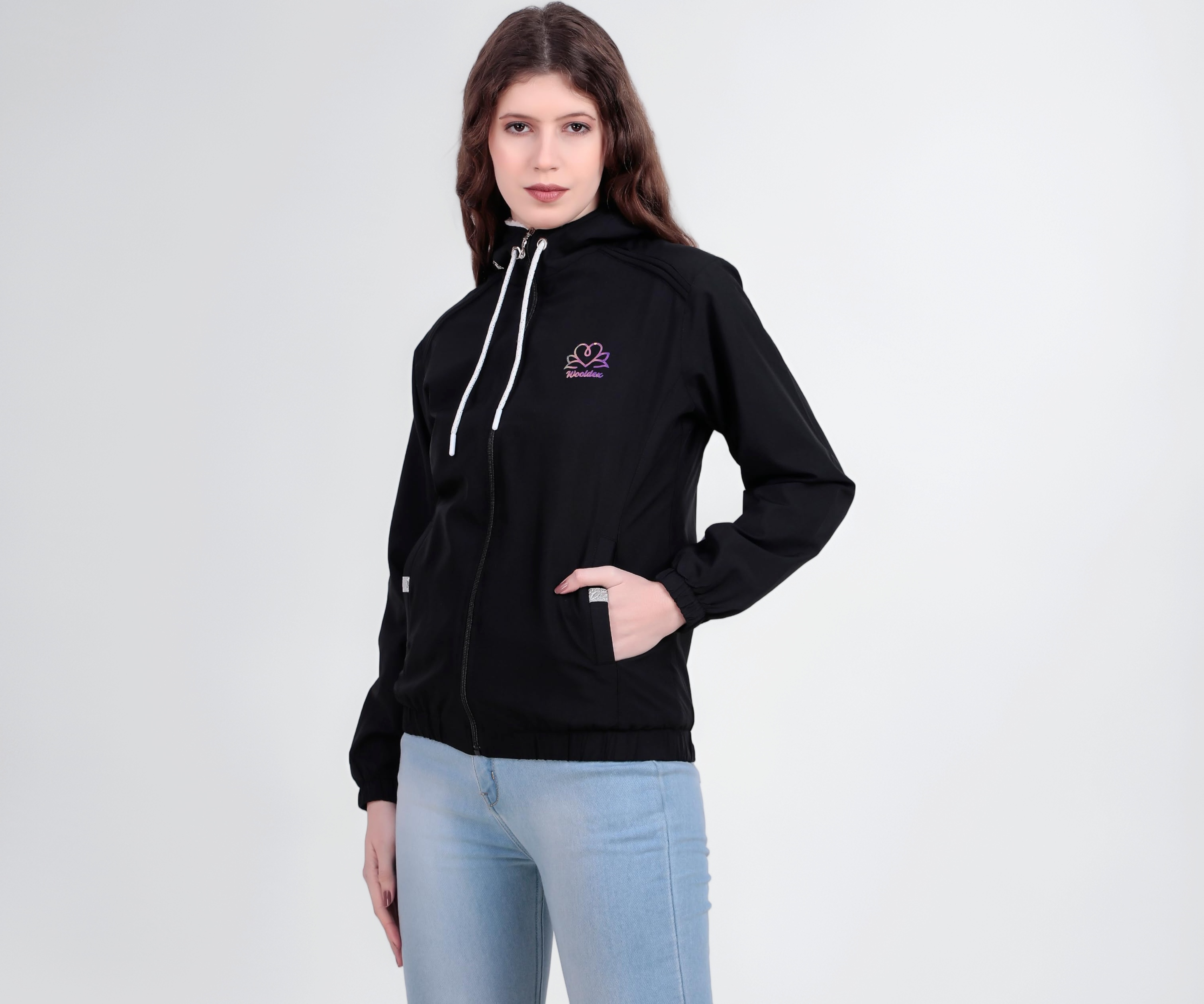 Buy WOOLDEX Women's Sherpa-Lined Windbreaker Jacket (IN, Alpha, M