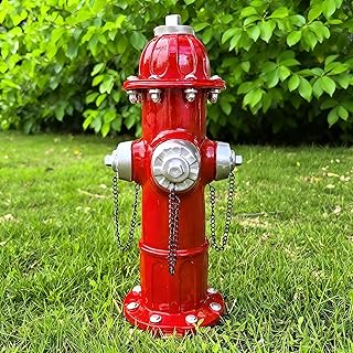 Teaeeno Fire Hydrant for Dogs,Resin Outdoor Statue for Small Dogs, Pee Post Aid & Delightful Outdoor Garden Decor, Dog Statue with Pee Post, Hand-Painted,Weather,Outdoor Ornament (Red)