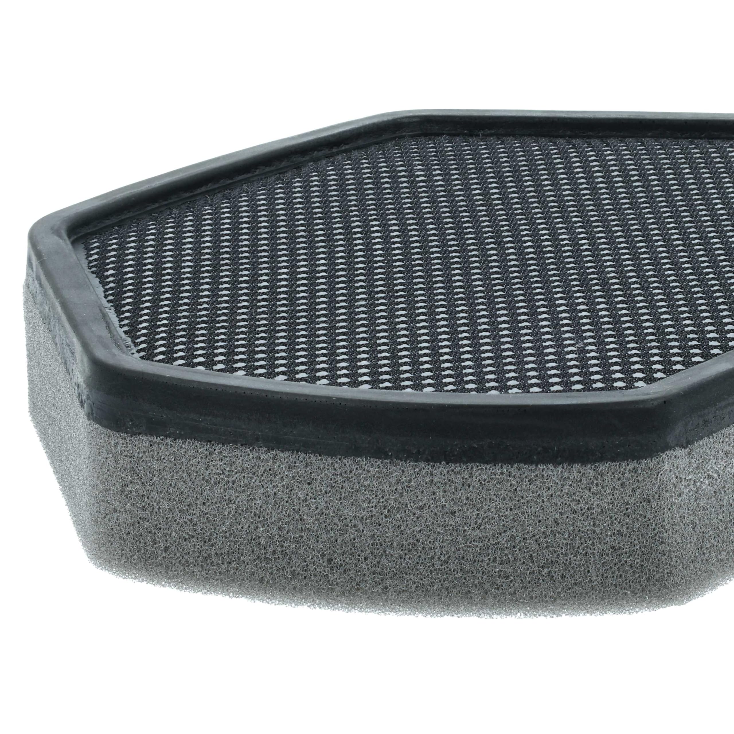 vhbw 4x Filtro de aspiradora compatible con Siemens VSX22030/01 - Filtro de espuma negro gris
