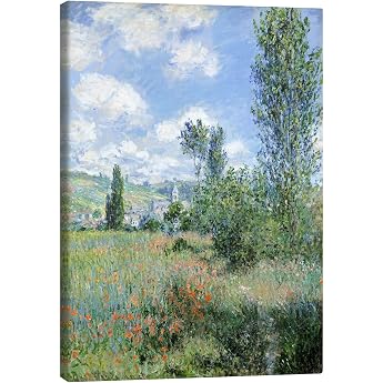 Posterlounge Path through the Poppies Canvas Picture