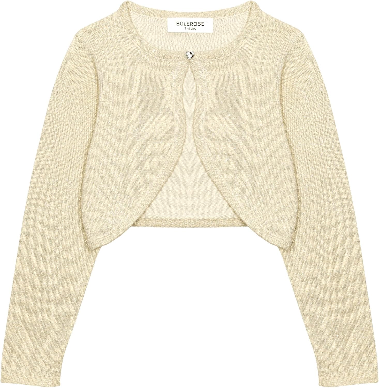 BOLEROSE Girls Long Sleeve Sparkle Cardigan Childrens Kids Bolero Shrug
