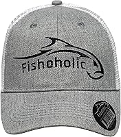 Vista 10 de Fishoholic Gorra de pesca de béisbol Snapback - Malla de camionero de pesca regalo para papá padre