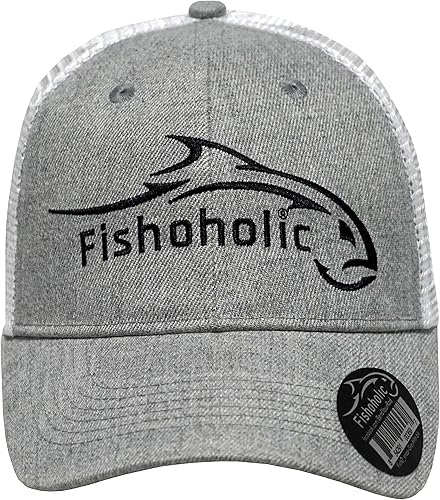 Miniatura 8 de Fishoholic Gorra de pesca de béisbol Snapback - Malla de camionero de pesca regalo para papá padre