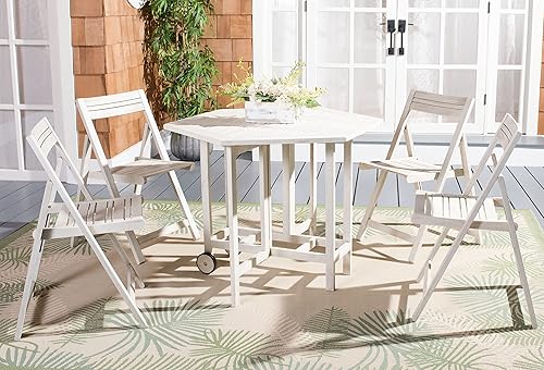 Safavieh Outdoor Collection PAT7000 - Juego de comedor, color blanco Safavieh Outdoor Collection PAT7000 - Juego de comedor, color blanco