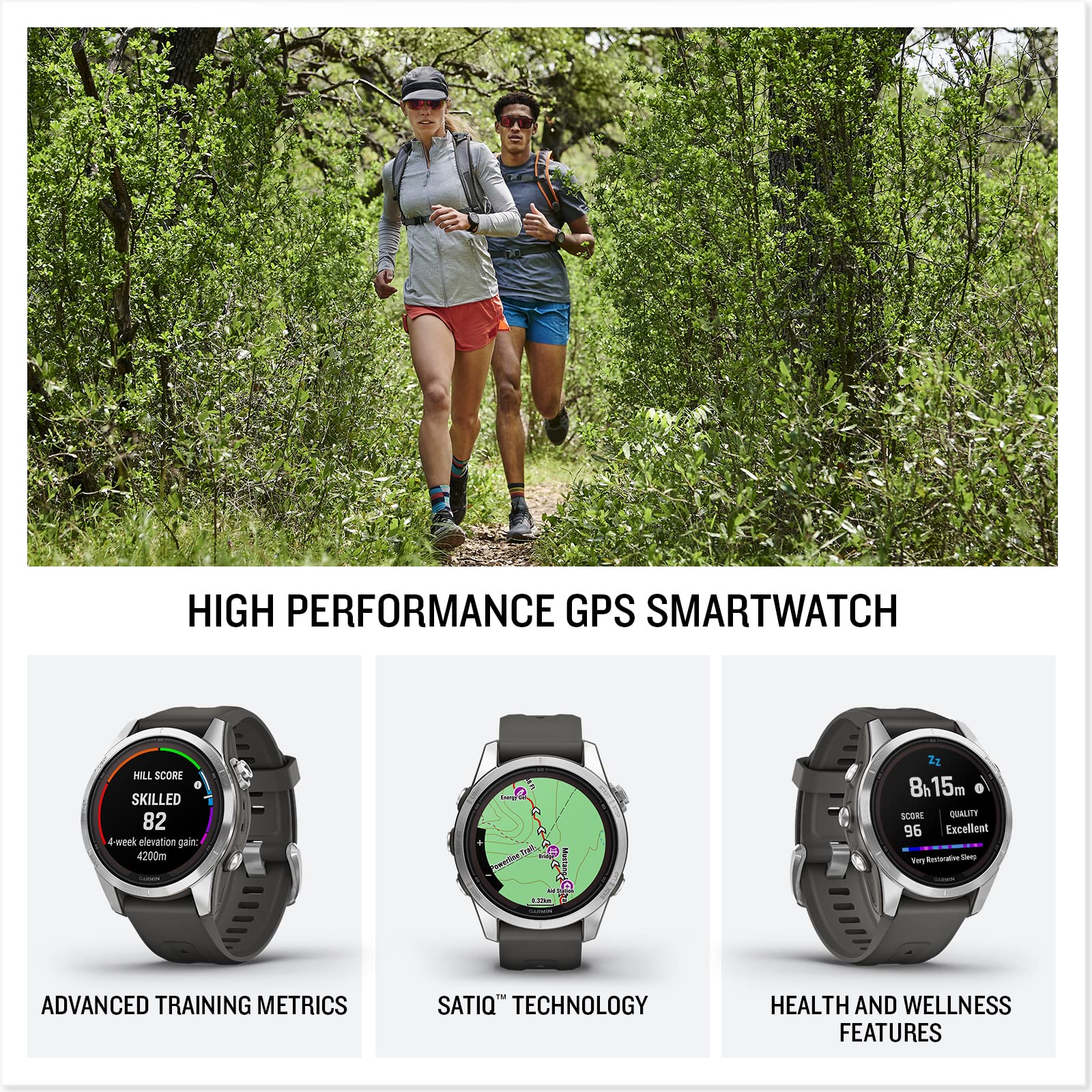 Garmin fēnix 7S Pro Solar, Smartwatch, Ricarica solare, 42mm, Torcia LED, Touchscreen 1,2", +30 Sport, GNSS multi-band, SpO2, Mappe, Musica, Pay, Autonomia 14 giorni (Silver & Graphite)
