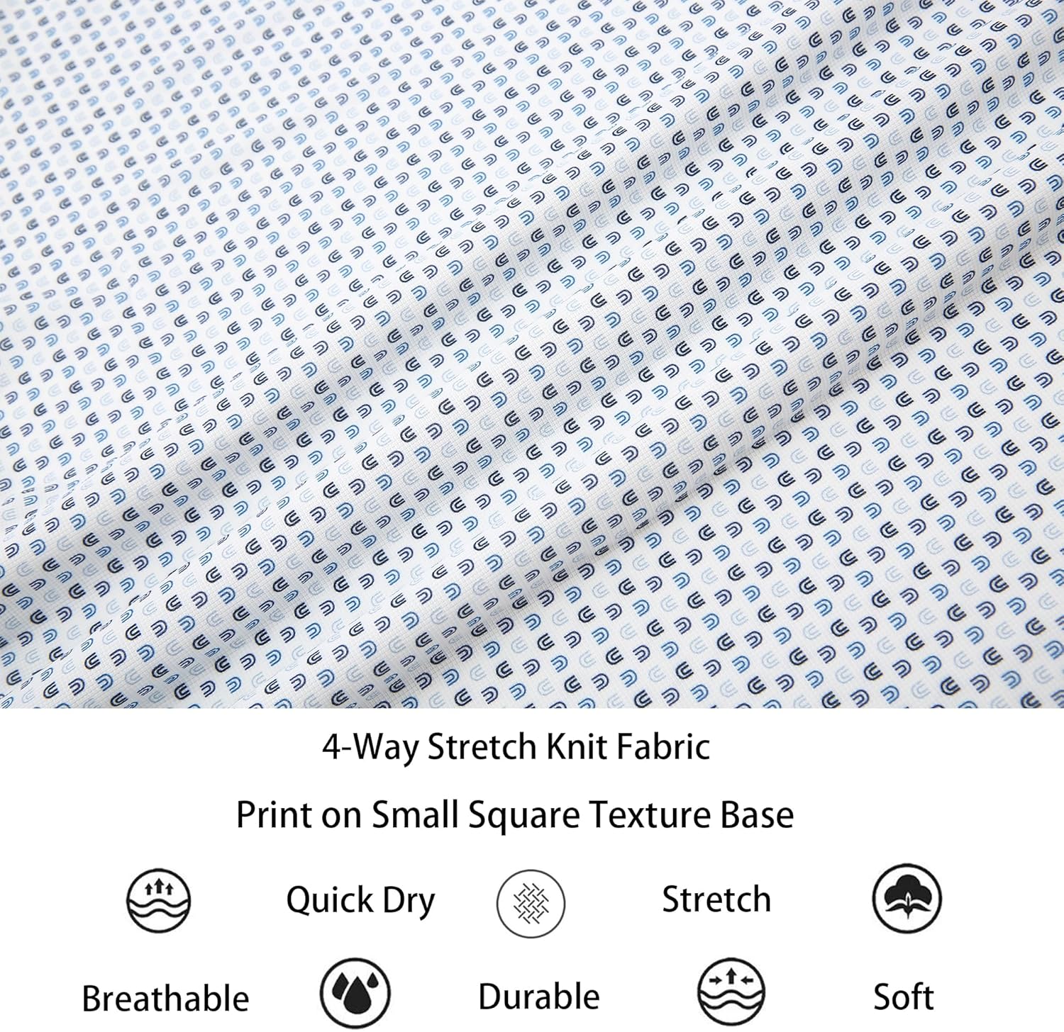 Alex Vando Mens Print Button Down Shirts Breathable Long Sleeve Regular Fit Knit Dress Shirts for Men - Image 6