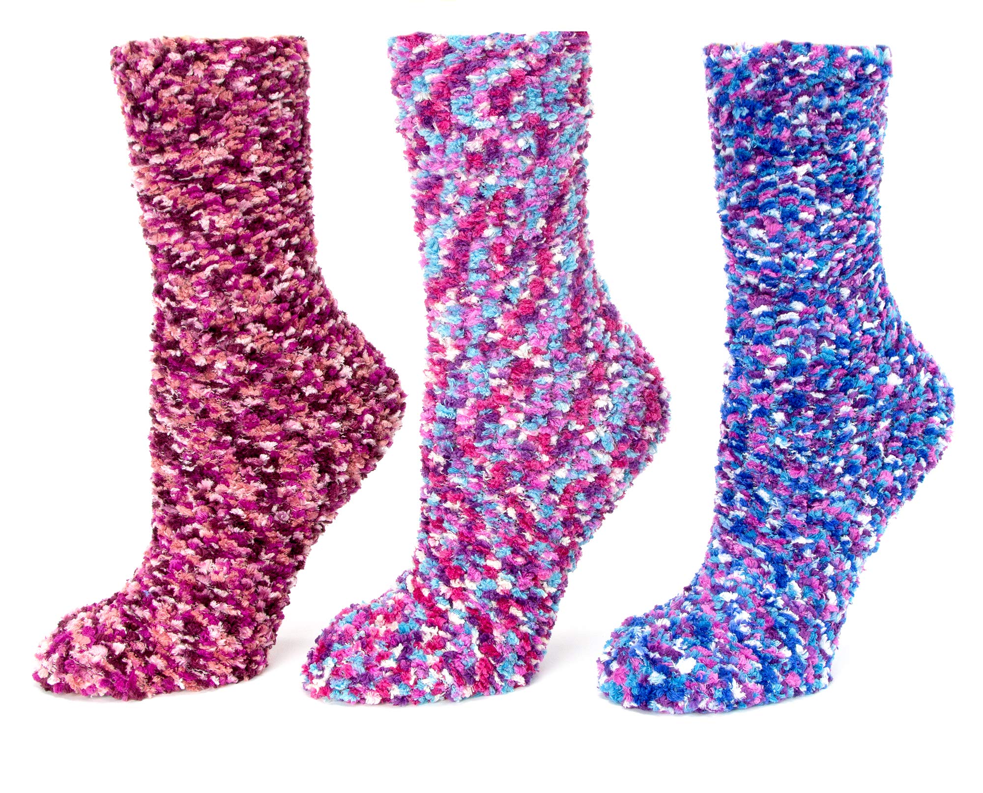 Red BeneWomen's Multi-Bobble Fuzzy Socks, Optional Gift Box