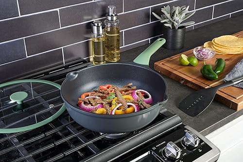 Miniatura 8 de Kenmore Theodore - Olla caliente de aluminio fundido de 6.5 cuartos de galón con divisores, interior antiadherente y tapa