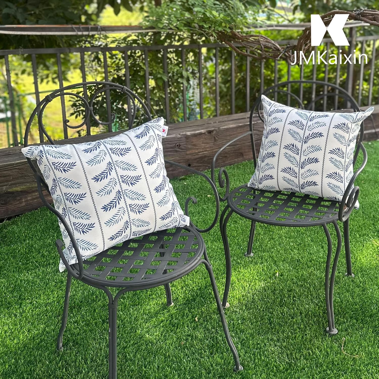 Outdoor Pillows, Pack of 2 Waterproof Decorative Throw Pillows with Inserts, 18”x18” Square Pillows for Bed, Couch, Sofa and Patio Furniture - Image 8