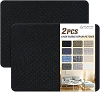 Vista 40 de KING MOUNTAIN Parches de reparación de lino fino, tela autoadhesiva, 8 x 11 pulgadas, 2 unidades, multicolor, para sofá (negro carbón)