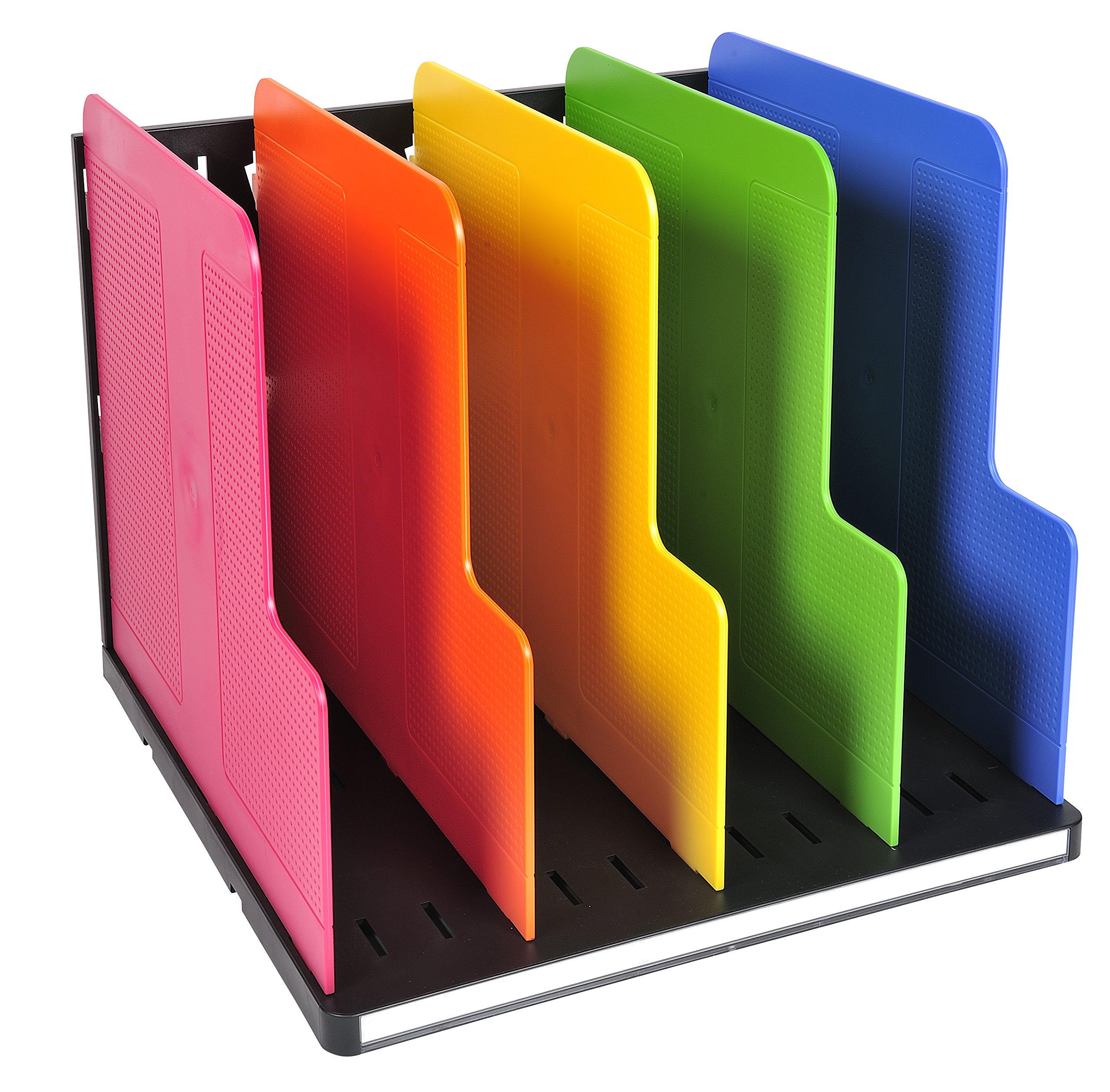 EXACOMPTA Trieur vertical ModuloTop + 5 intercalaires Iderama Noir/Arlequin & Réf. 50300E - 8 boîtes de classement à élastiques Exabox - Dos 25 mm - format 25x33 cm pour documents A4 - carte lustrée