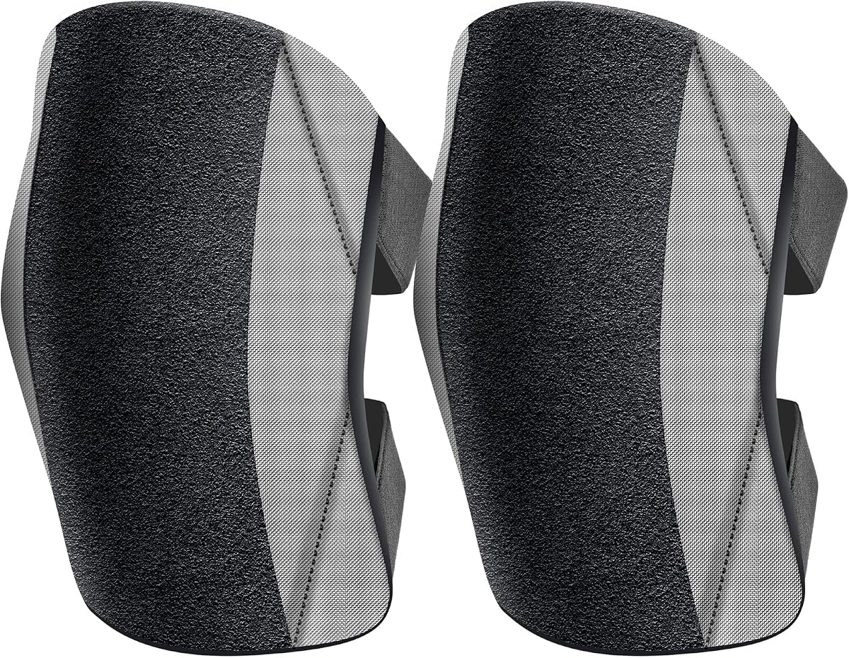 Garden Knee Pads for Men and Women, Lightweight Waterproof KneePads for Gardening, Anti Slip Leather Foam Padding Kneeling Pads for Flooring and Carpet Cleaning, House work, Gardening Maintain, Knee Protector,Gray