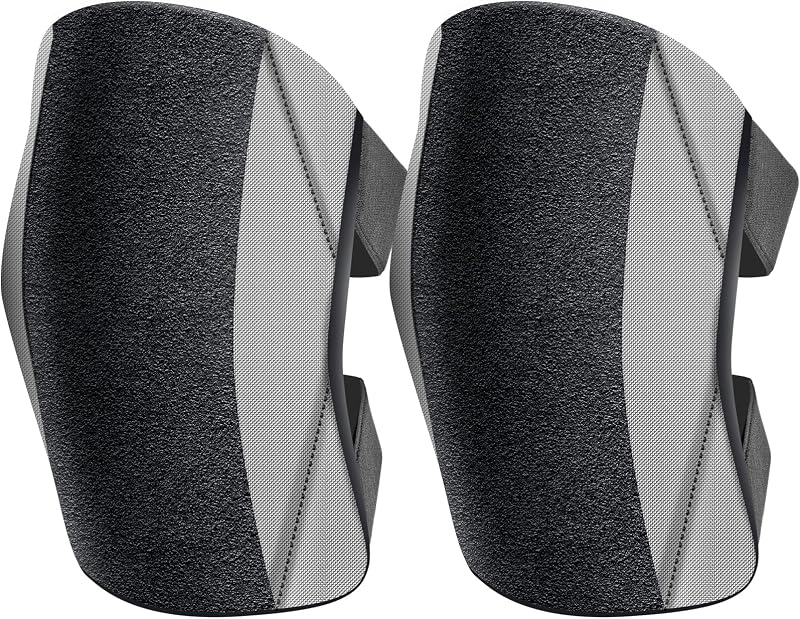 Garden Knee Pads for Men and Women, Lightweight Waterproof KneePads for Gardening, Anti Slip Leather Foam Padding Kneeling Pads for Flooring and Carpet Cleaning, House work, Gardening Maintain, Knee Protector,Gray