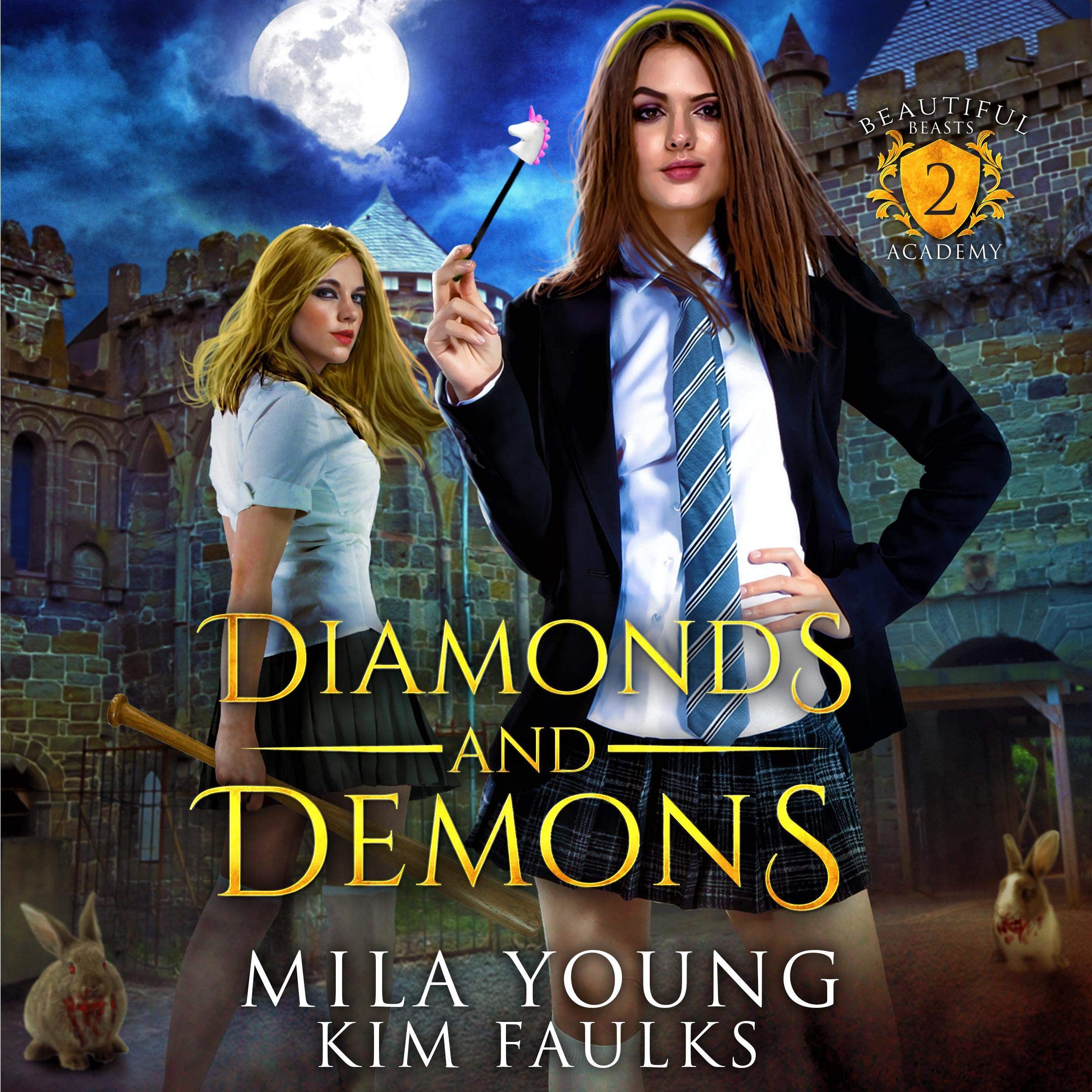 Cover art for Diamonds and Demons (Supernatural Academy Reverse Harem)