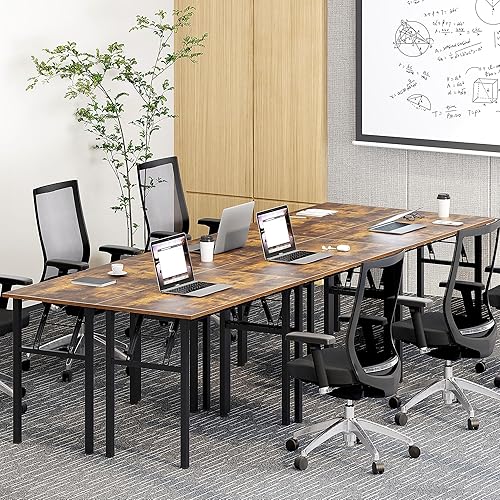 Miniatura 78 de Need AC5FB - Escritorio plegable para computadora y oficina en casa, moderno, no requiere montaje, color marrón rústico y marco negro, 39 3/8 in