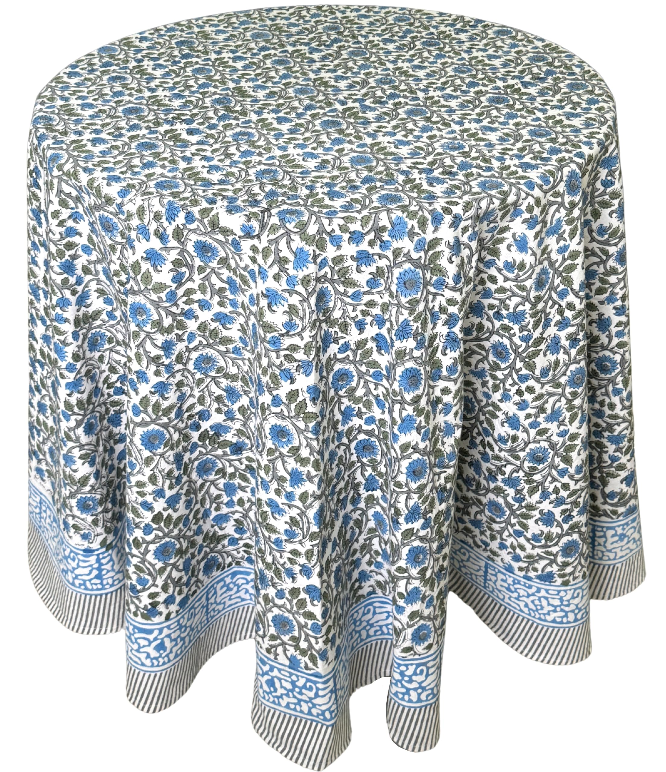 ATOSII Cotton Tablecloth Lake Como 90" Inches Round