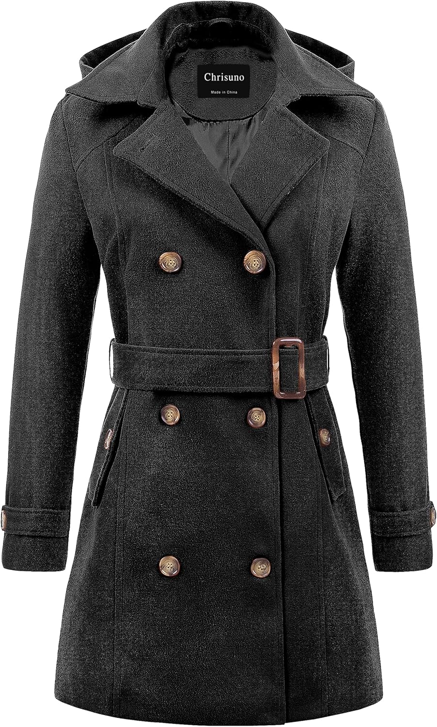 完売品curl double breasted belt point coat Double-breasted coat with belt | Gaudì