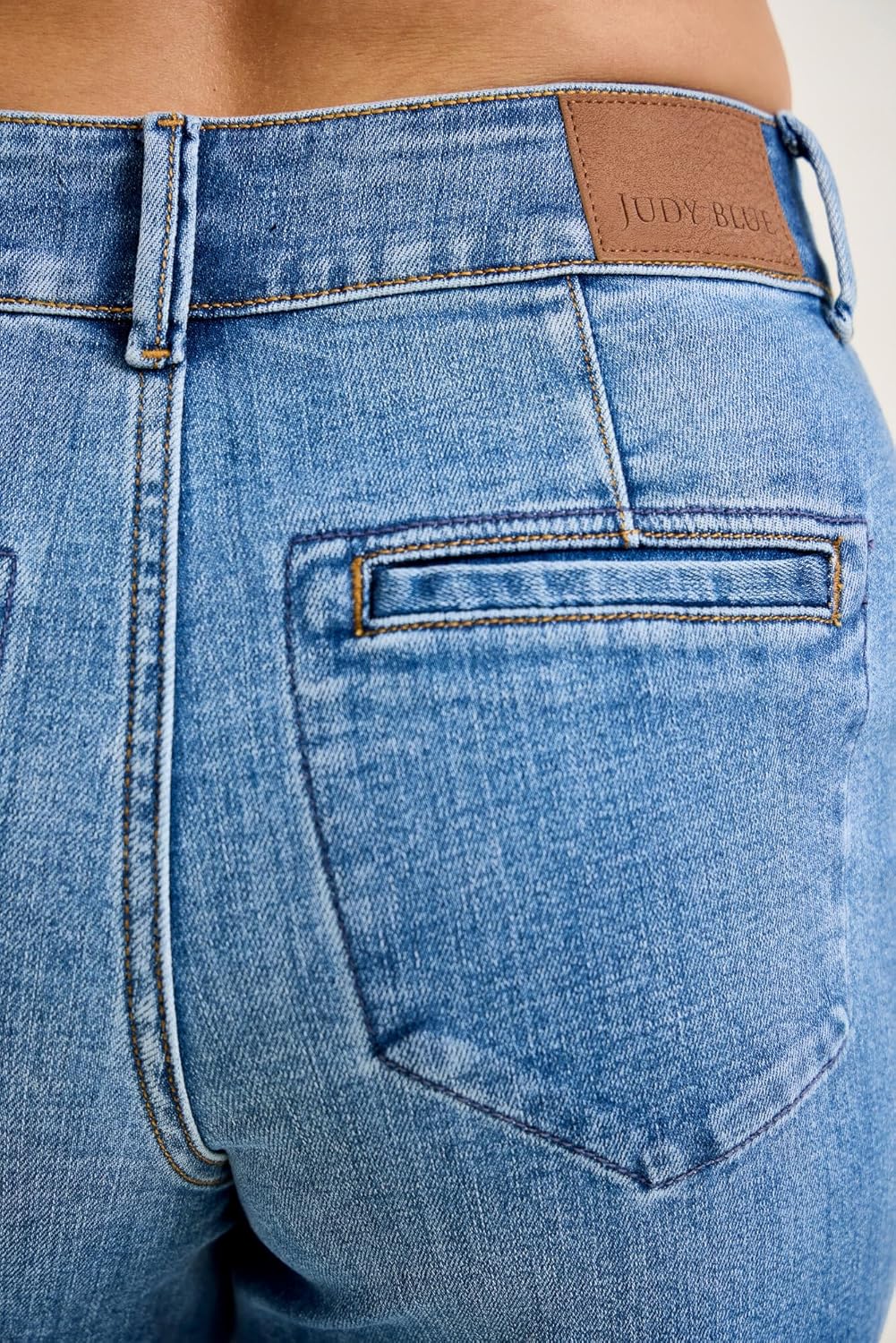 Judy Blue Womens Jeans - High Waisted Column with Trouser Styling (Multiple Inseam Options)