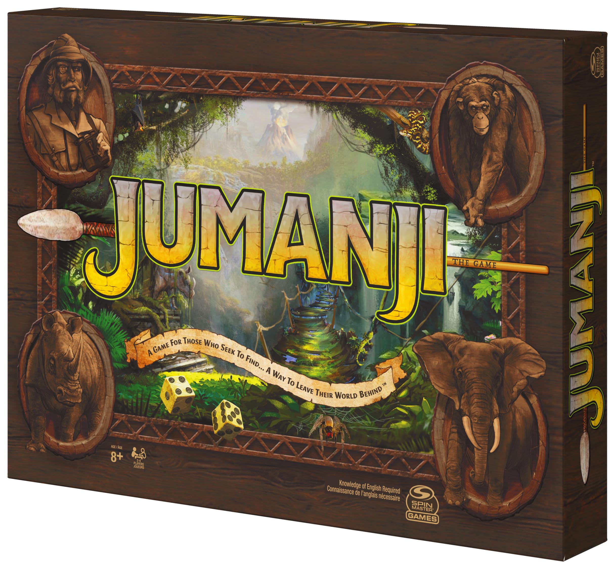 Jumanji: el Juego, clásico Juego de Mesa de Aventuras para familias y niños a Partir de 8 años