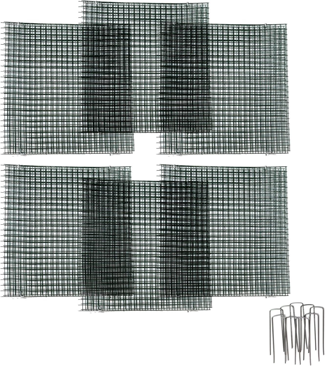 6 New Small Wire Plant Protectors, 12" Square, 12" high (Vinyl Coated Rust Resistant Wire)