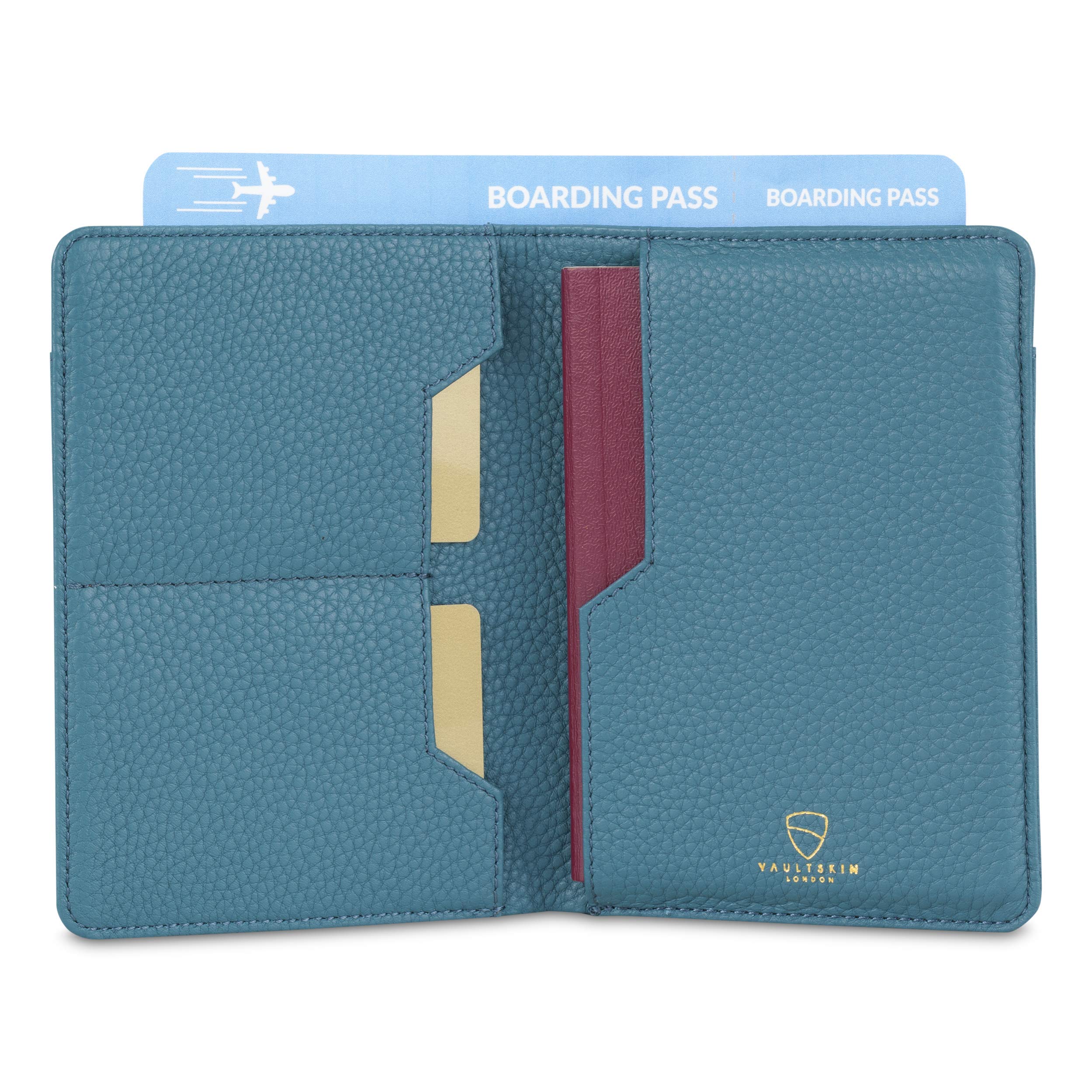 Vaultskin KENSINGTON Porta Passaporto in Pelle con RFID | Porta passaporto sottile, scomparti per carte, organizer da viaggio, pelle, protezione RFID