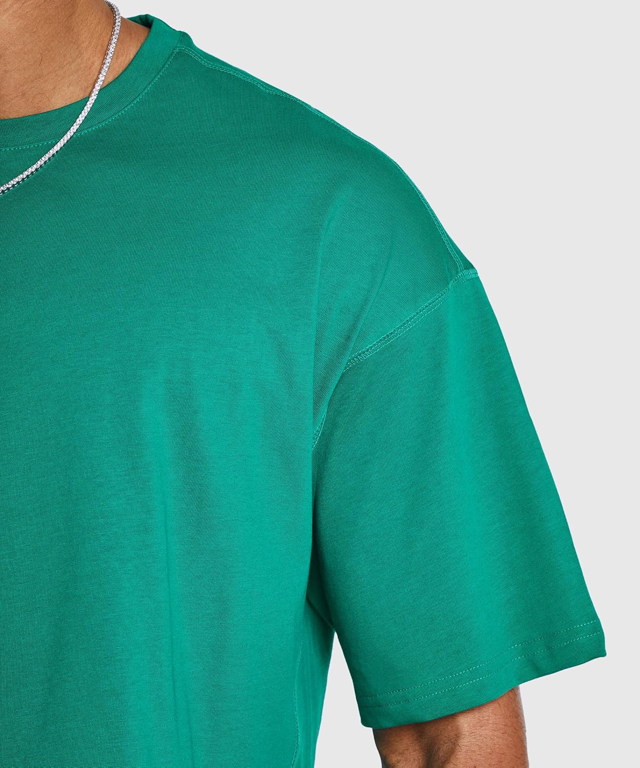 Ouber Men's Short Sleeve Crew Crop T Shirts Cotton Muscle Bodybuilding Shirts - Image 4