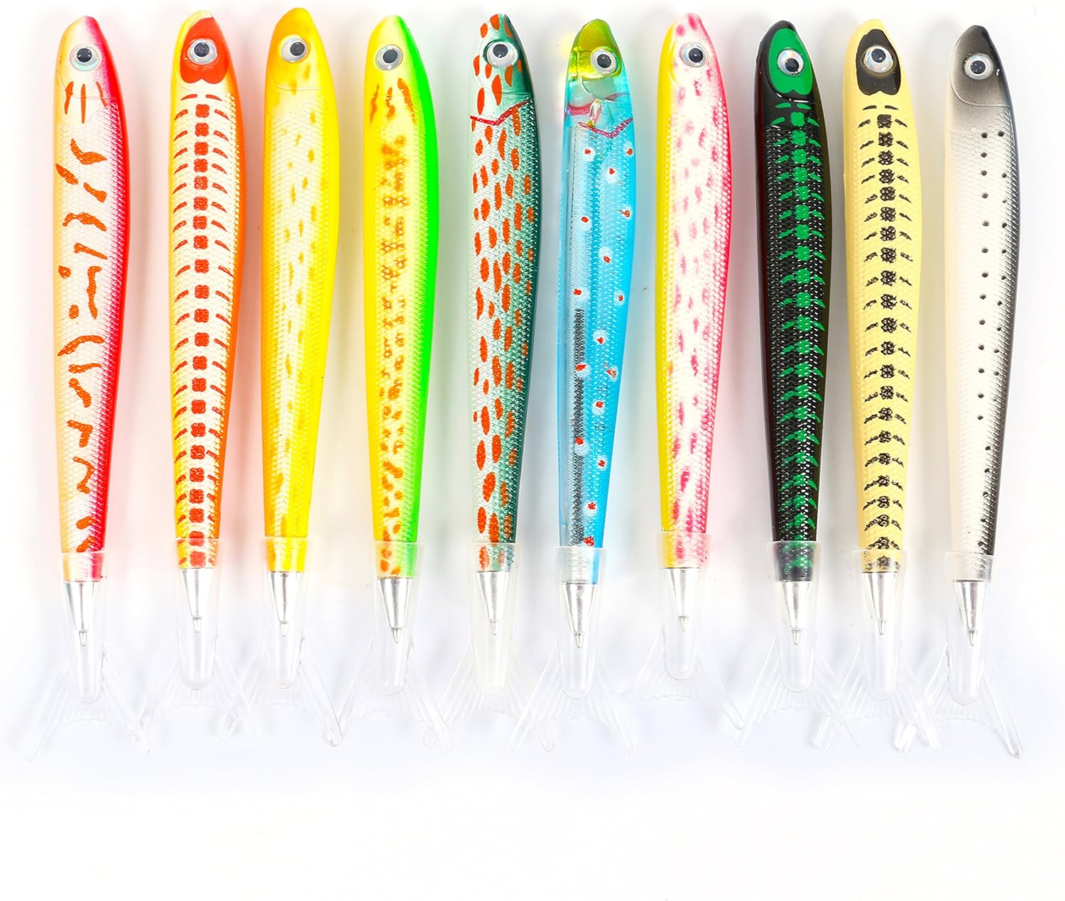 Yorki Cute Fish Pen Gifts Fashion Fish Pens 10 Pack
