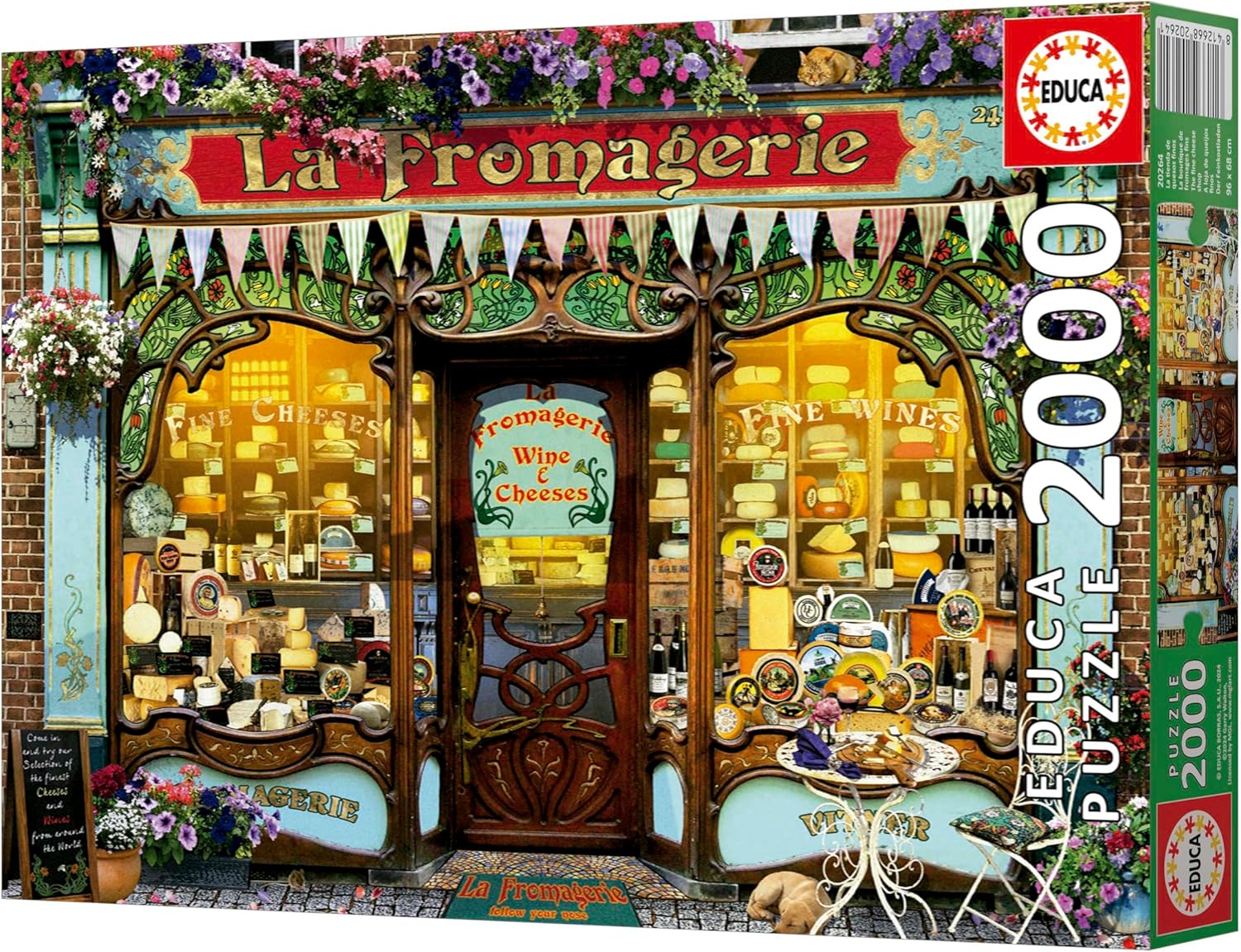 Educa - Puzzle of 2000 Pieces for Adults | The Shop of Fine Cheeses. Includes Glue Fix Puzzle. Measurements: 96 x 68 cm. from 14 Years (20264)