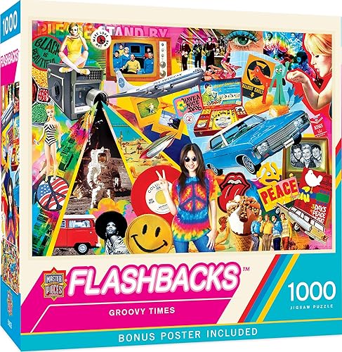 MasterPieces Vintage 1000 Piece Jigsaw Puzzle for Adults - Groovy