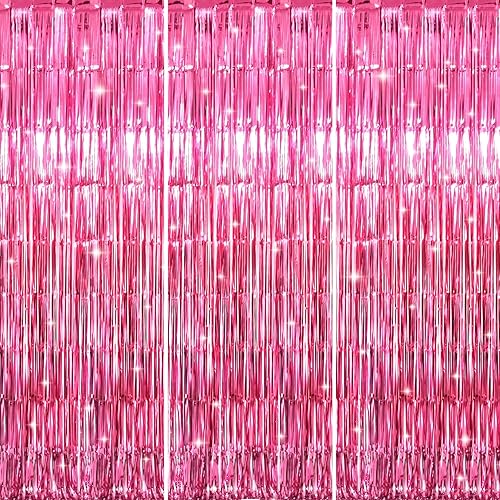 Miniatura 57 de GOER - Cortinas de tiras metálicas/oropel para fiestas, telón de fondo para fotos, Halloween, cumpleaños, graduaciones, Año Nuevo, decoración