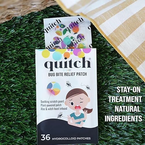 Miniatura 9 de Quitch Parche para aliviar la picazón por picadura de mosquitos, tratamiento de picadura de insectos, alternativa a la crema antipicazón, alivio de