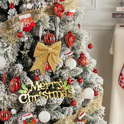 Miniatura 5 de Juego de 73 adornos para árbol de Navidad, juego de bolas de adorno de Navidad inastillables, adornos reutilizables para colgar con paquete de mano