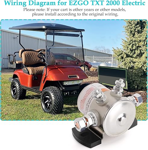 Miniatura 8 de 10L0L Relé solenoide serie #70 para carrito de golf EZGO 36 voltios, 4 terminales SPNO servicio continuo, OEM # 11761-G1 27855-G01 27855-G02