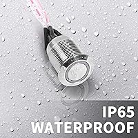 Vista 4 de YACSEJAO 12mm Chassis Metal Power Button, Computer DIY Switch with Blue LED