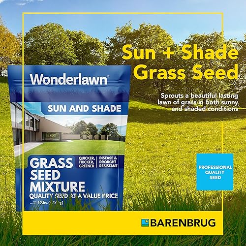 Miniatura 2 de Barenbrug Wonderlawn Sun and Shade - Mezcla de semillas de césped para cuidado del césped y paisajismo, bolsa de 10 libras