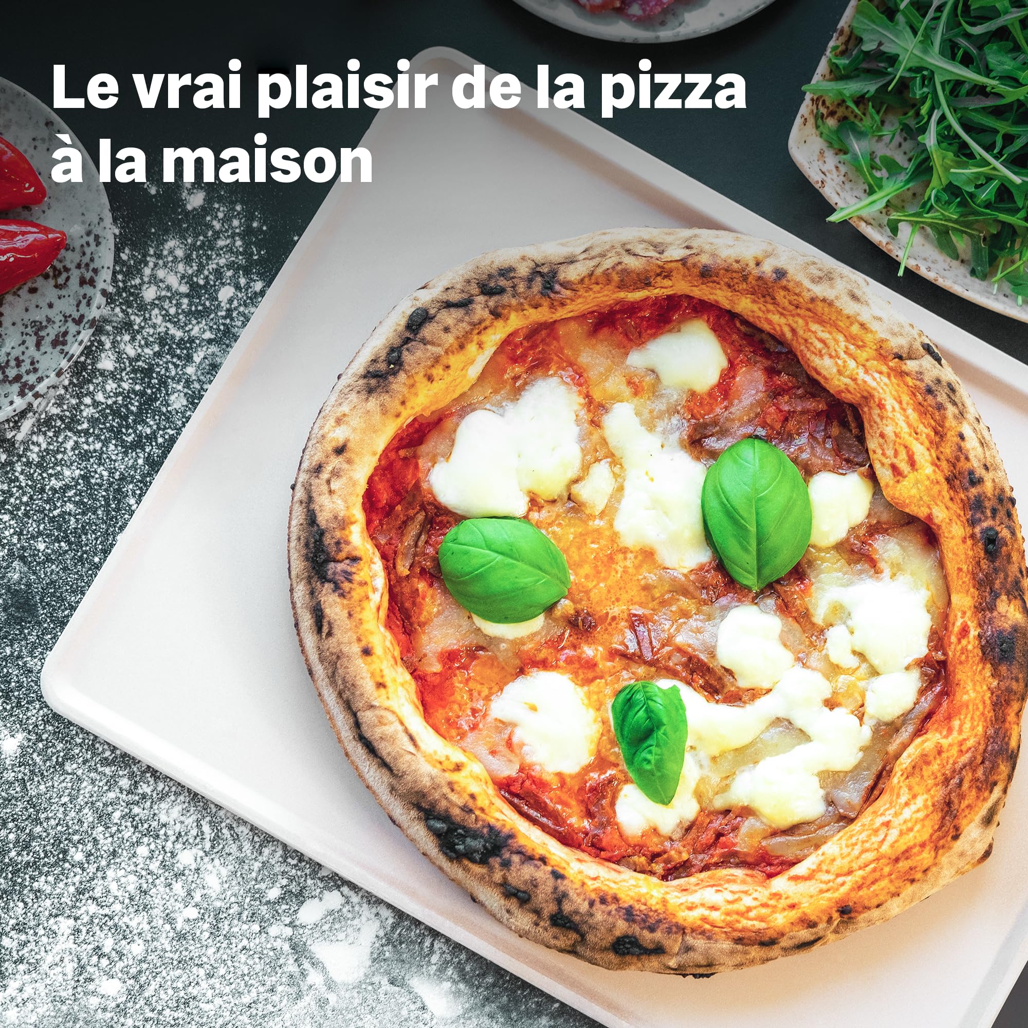 Pierre à Pizza Cordiérite SILBERTHAL - 30x38cm - Pour Four Et Barbecue