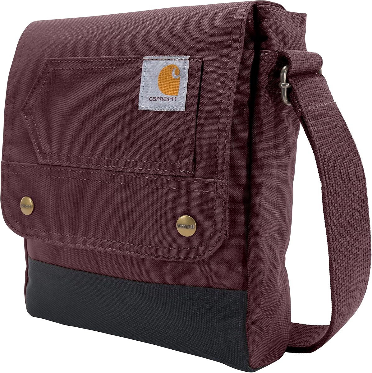 Bolso cruzado a presión, bolso de hombro duradero y ajustable con solapa sobre cierre a presión