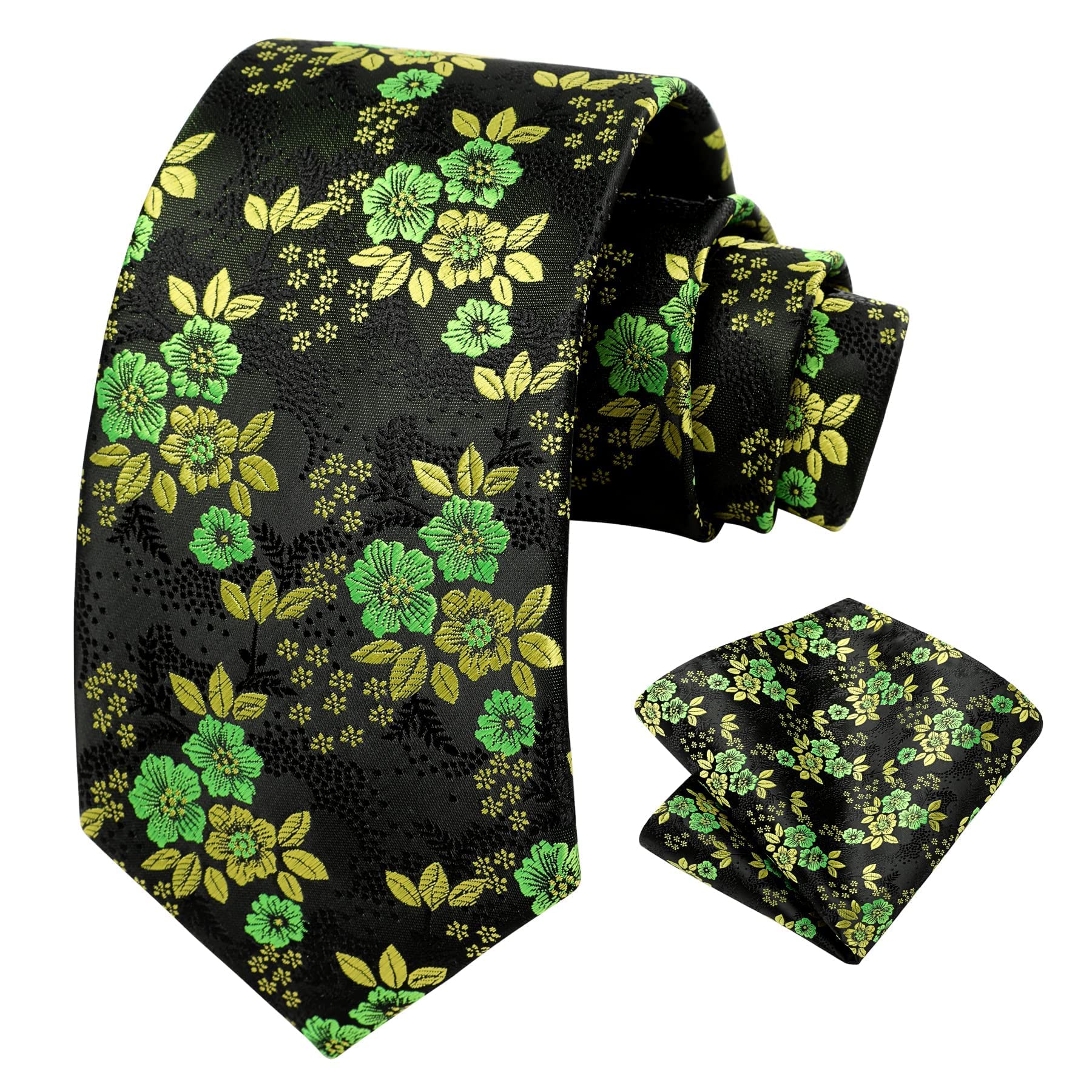 HISDERN hombres corbata panuelo boda lunares corbata & Pocket Square Set